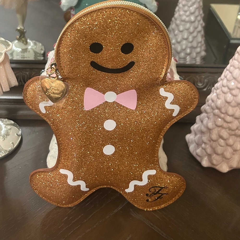 Too Faced Gingerbread Man Travel Bag - Brown and Pink